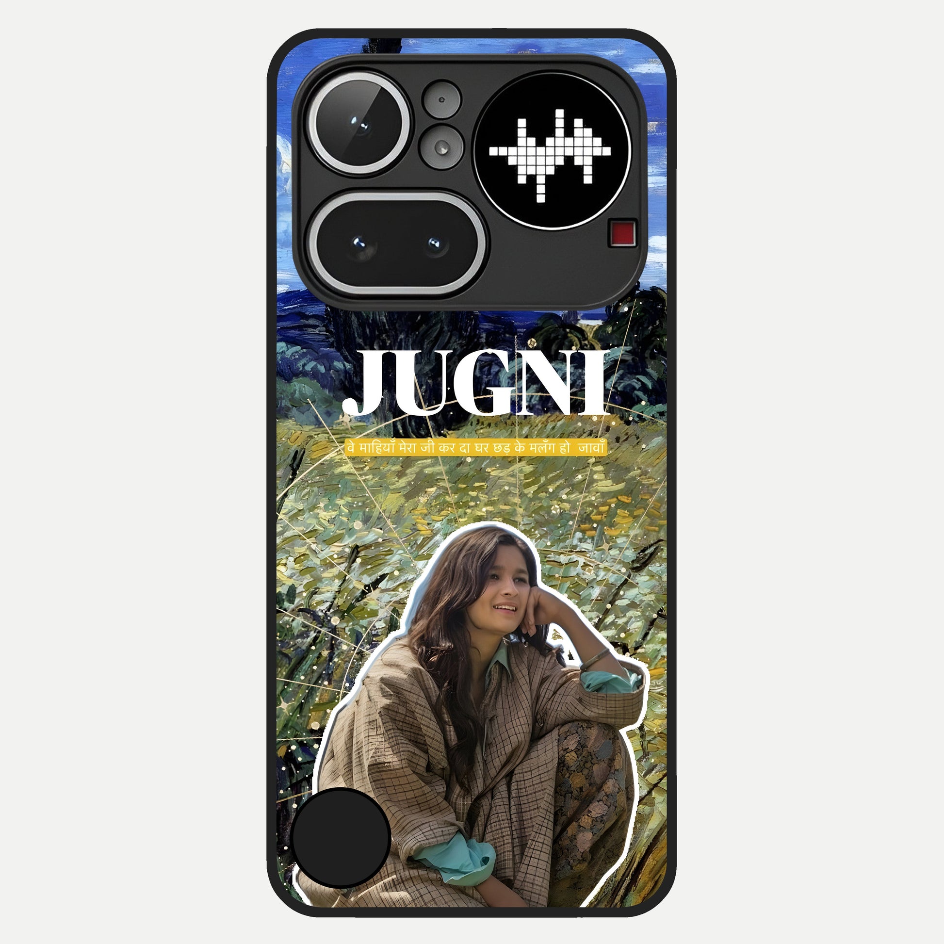  Jugni Soul Vibes Glass Case For Nothing Phone 4A Pro back cover – full design glossy printed glass finish