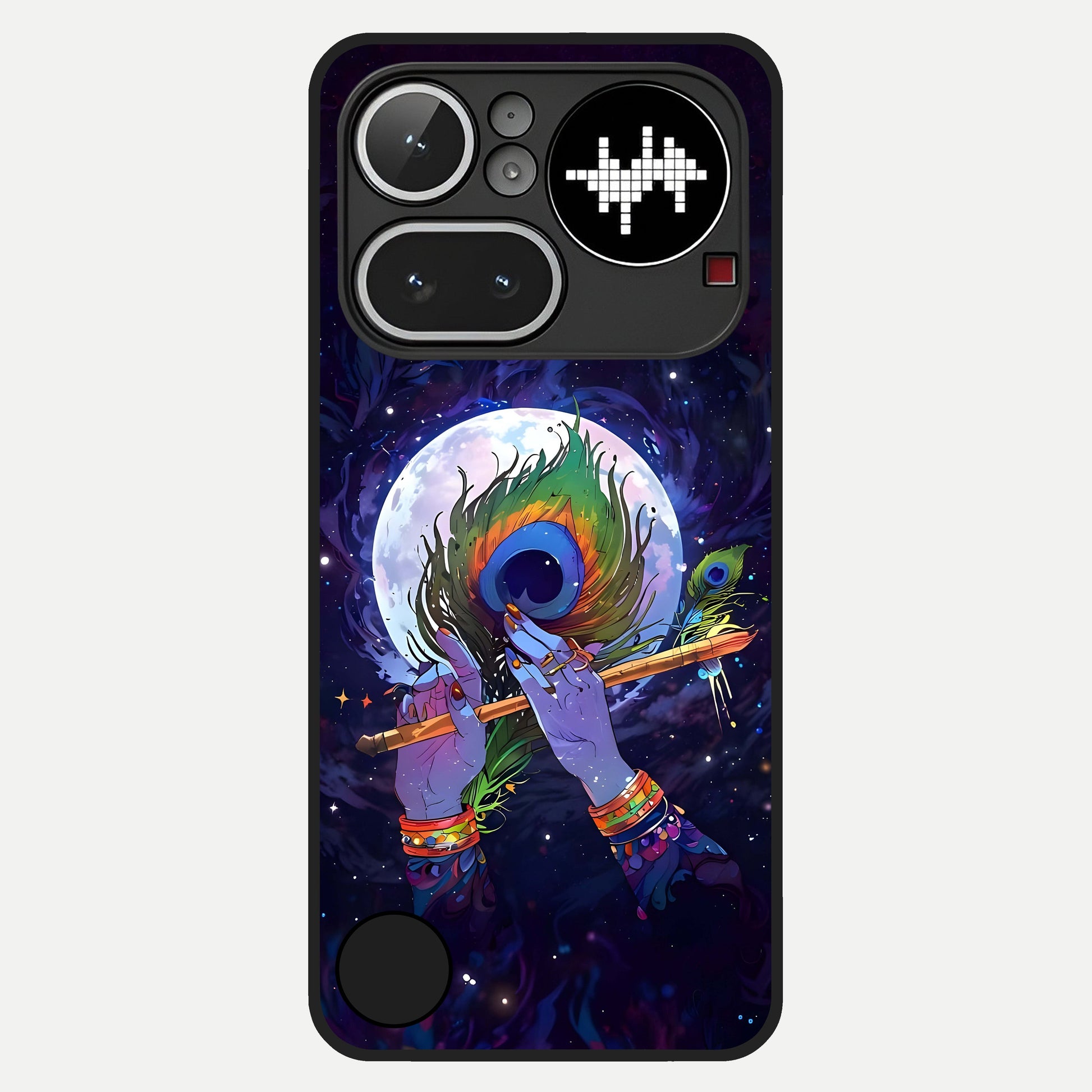  Krishna Hands Art Glass Case For Nothing Phone 4A Pro back cover – full design glossy printed glass finish