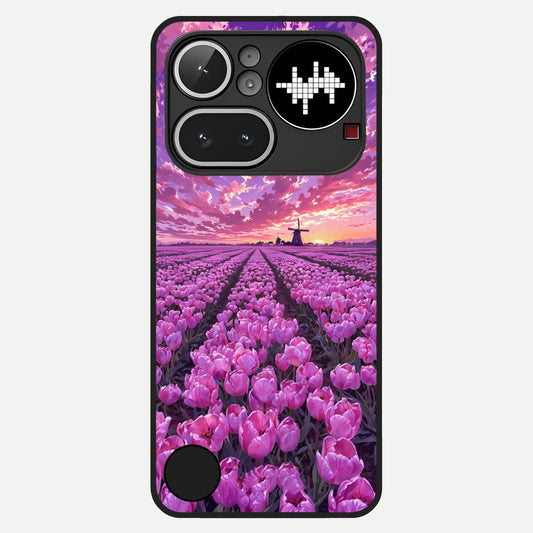  Lavender Dream Skies Glass Case For Nothing Phone 4A Pro back cover – full design glossy printed glass finish