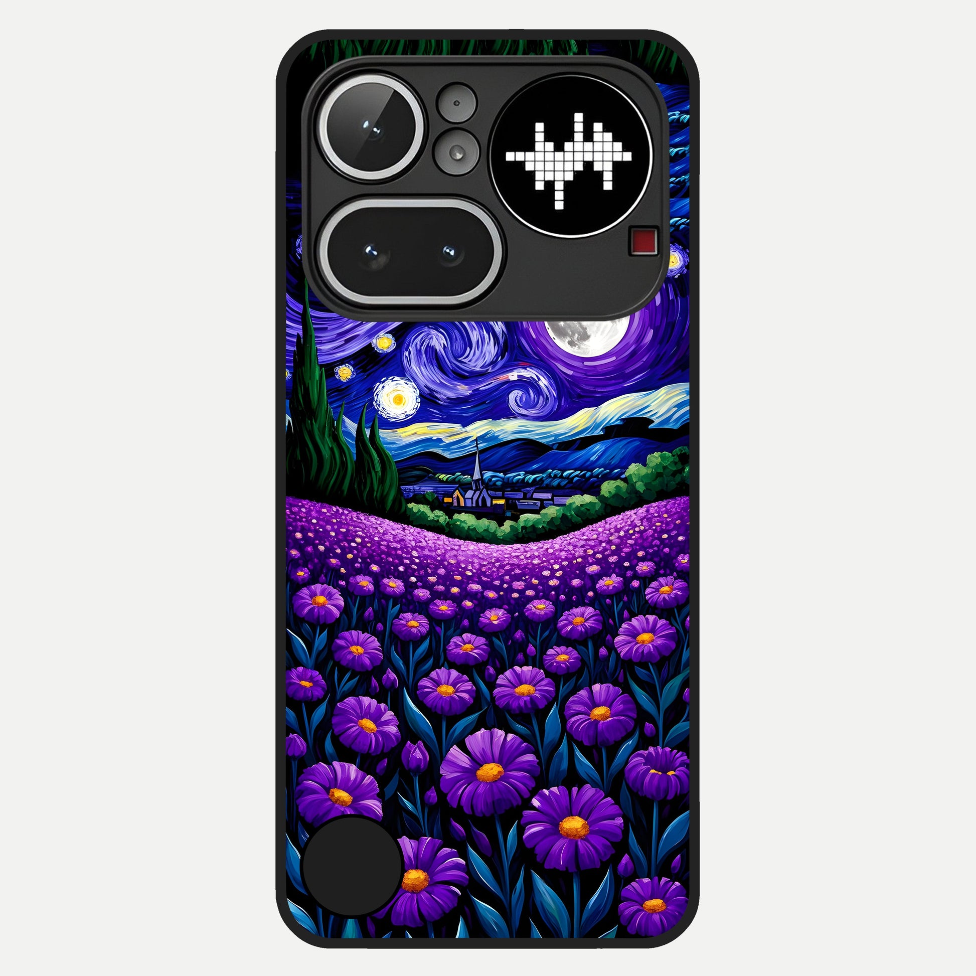  Lavender Moon Field Glass Case For Nothing Phone 4A Pro back cover – full design glossy printed glass finish