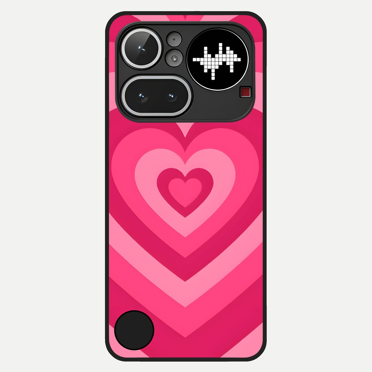  Layered Love Hearts Glass Case For Nothing Phone 4A Pro back cover – full design glossy printed glass finish