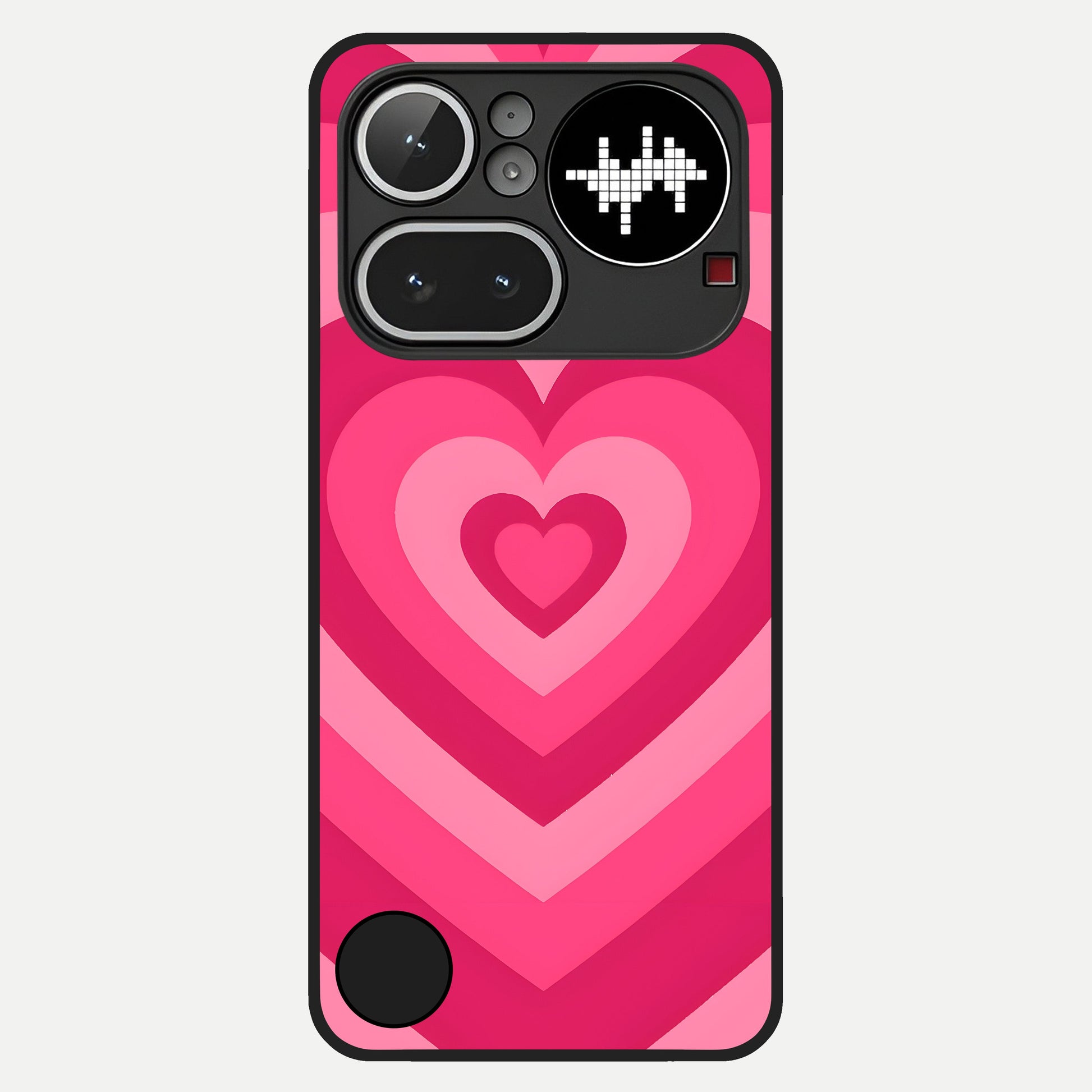  Layered Love Hearts Glass Case For Nothing Phone 4A Pro back cover – full design glossy printed glass finish