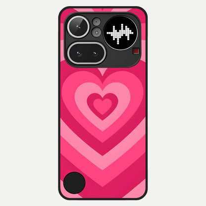  Layered Love Hearts Glass Case For Nothing Phone 4A Pro back cover – full design glossy printed glass finish