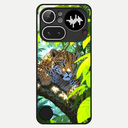  Leopard in Jungle Glass Case For Nothing Phone 4A Pro back cover – full design glossy printed glass finish