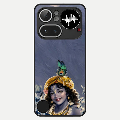  Lord Krishna Glass Case For Nothing Phone 4A Pro back cover – full design glossy printed glass finish