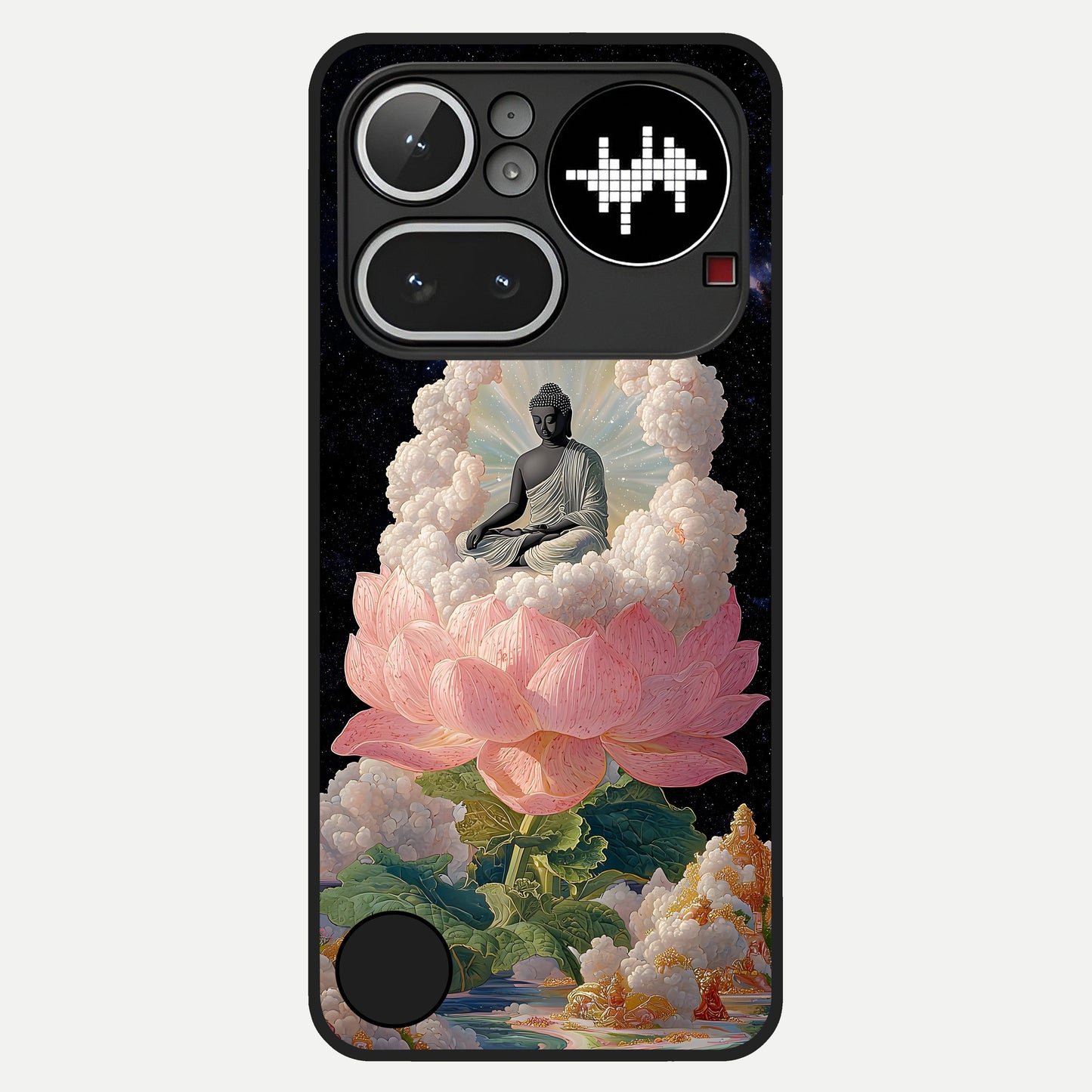  Lotus Divine Peace Glass Case For Nothing Phone 4A Pro back cover – full design glossy printed glass finish