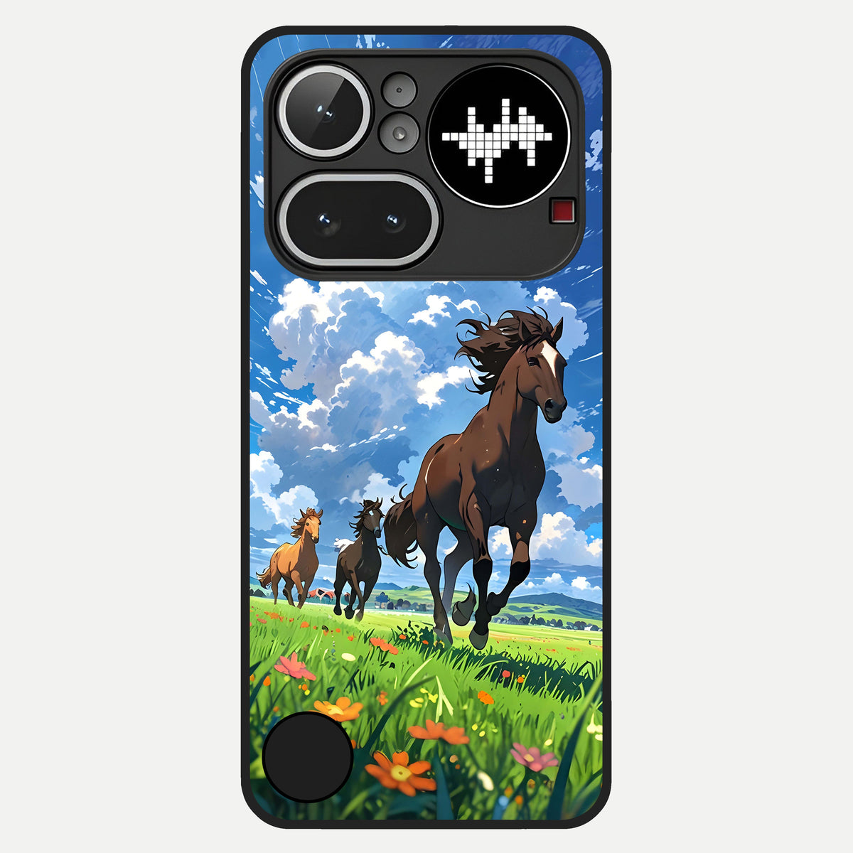  Majestic Horses Galloping Glass Case For Nothing Phone 4A Pro back cover – full design glossy printed glass finish
