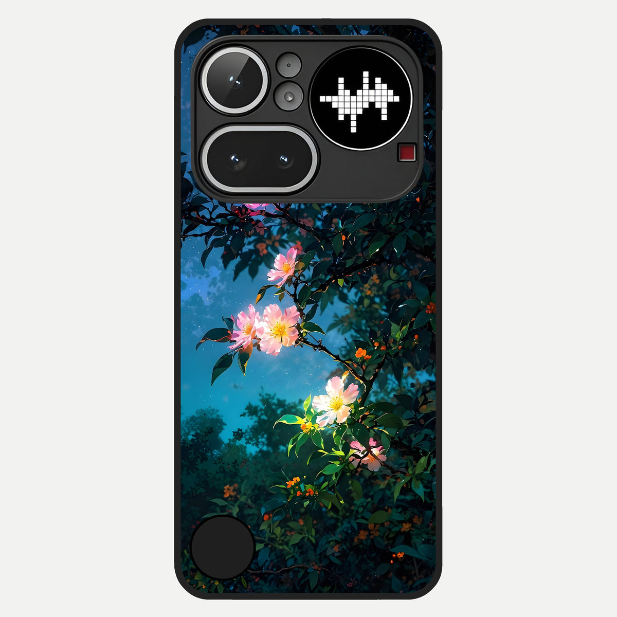  Midnight Bloom Glow Glass Case For Nothing Phone 4A Pro back cover – full design glossy printed glass finish