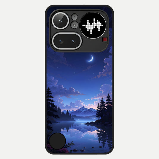  Midnight Lake Peace Glass Case For Nothing Phone 4A Pro back cover – full design glossy printed glass finish