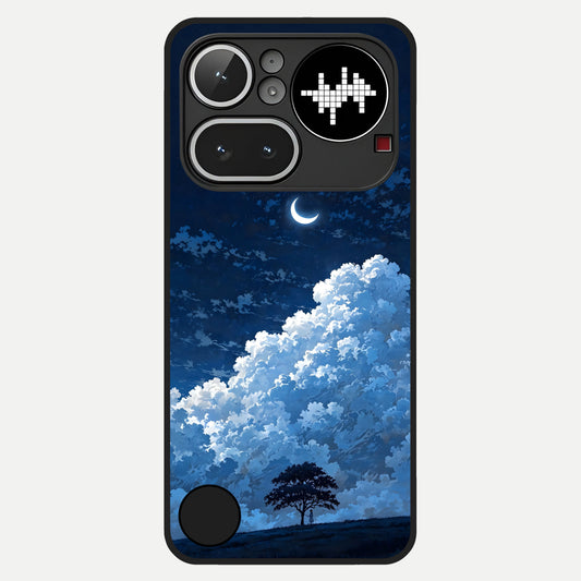  Midnight Sky Serenity Glass Case For Nothing Phone 4A Pro back cover – full design glossy printed glass finish