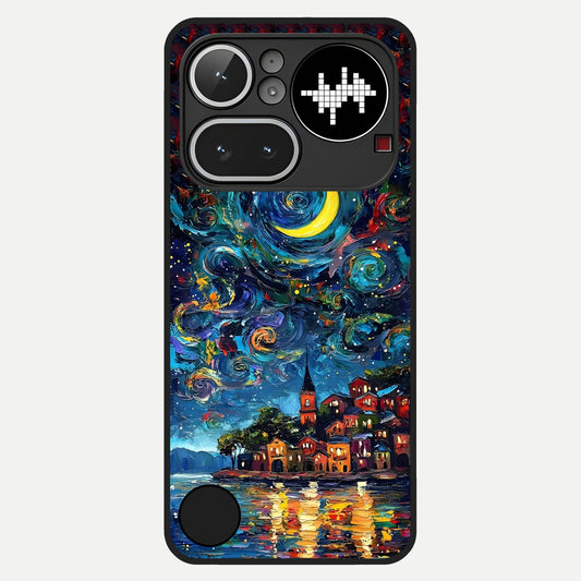  Moonlight Harbor Glow Glass Case For Nothing Phone 4A Pro back cover – full design glossy printed glass finish