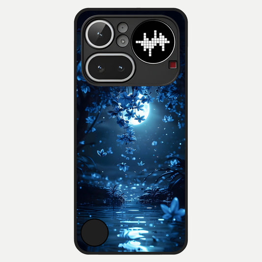  Moonlight Petal Dream Glass Case For Nothing Phone 4A Pro back cover – full design glossy printed glass finish