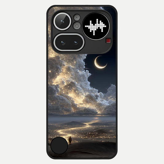  Moonlight Spark Path Glass Case For Nothing Phone 4A Pro back cover – full design glossy printed glass finish