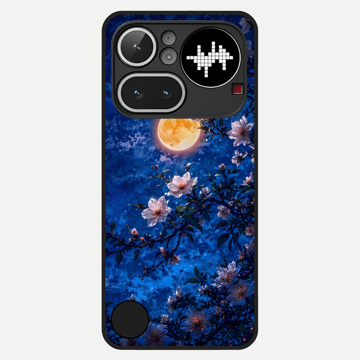 Moonlit Blossoms Night Glass Case For Nothing Phone 4A Pro back cover – full design glossy printed glass finish
