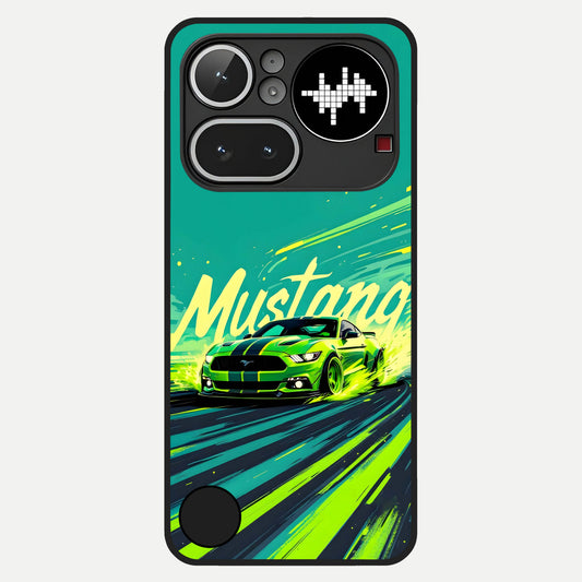  Mustang Bang Glass Case For Nothing Phone 4A Pro back cover – full design glossy printed glass finish