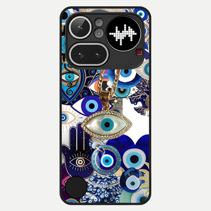  Mystic Charm Eye Glass Case For Nothing Phone 4A Pro back cover – full design glossy printed glass finish