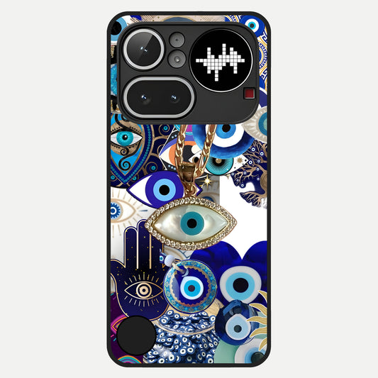  Mystic Charm Eye Glass Case For Nothing Phone 4A Pro back cover – full design glossy printed glass finish