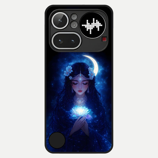  Mystic Moon Queen Glass Case For Nothing Phone 4A Pro back cover – full design glossy printed glass finish