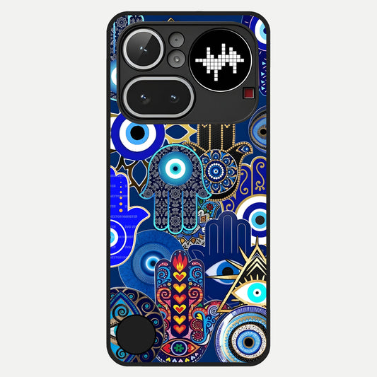  Mystic Palm Guard Glass Case For Nothing Phone 4A Pro back cover – full design glossy printed glass finish