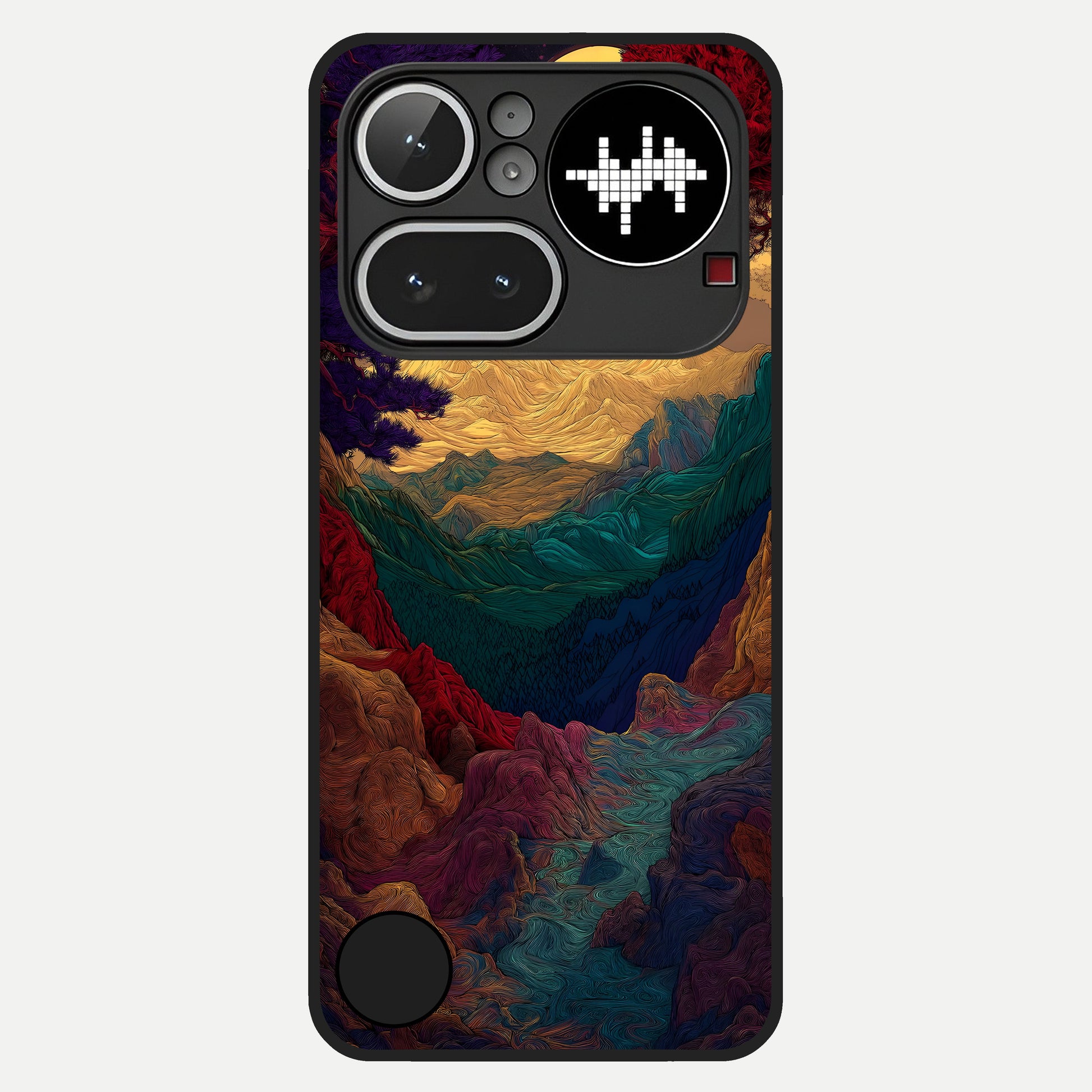  Mystic Valley Light Glass Case For Nothing Phone 4A Pro back cover – full design glossy printed glass finish