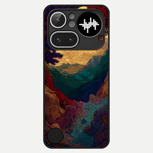  Mystic Valley Light Glass Case For Nothing Phone 4A Pro back cover – full design glossy printed glass finish