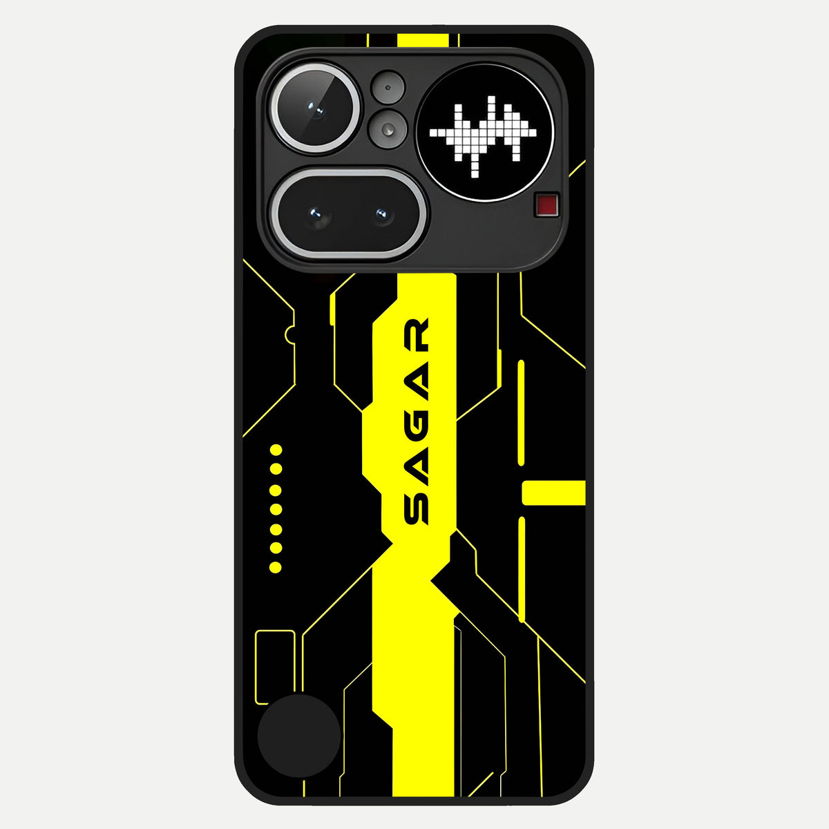  Neon CYBERPUNK Custom Name Glass Case For Nothing Phone 4A Pro back cover – full design glossy printed glass finish
