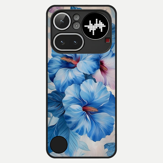  Ocean Hibiscus Grace Glass Case For Nothing Phone 4A Pro back cover – full design glossy printed glass finish