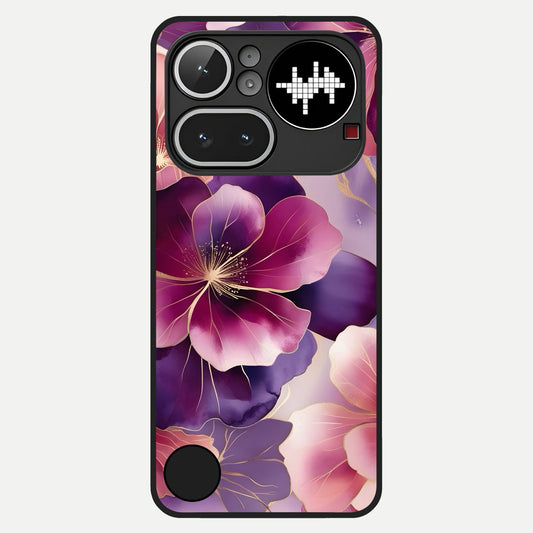  Pink Bouquet Florals Glass Case For Nothing Phone 4A Pro back cover – full design glossy printed glass finish