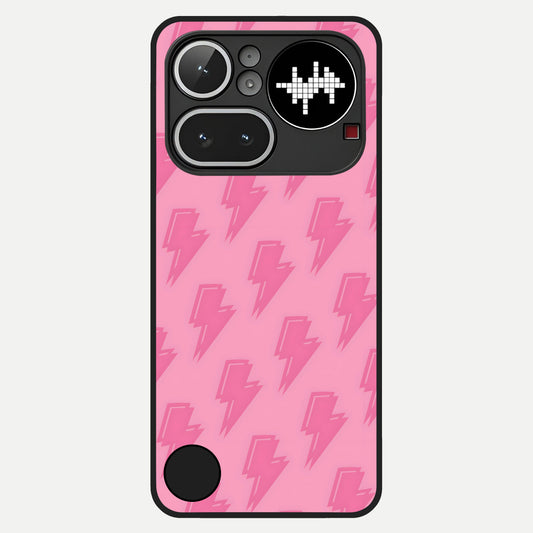  Pink Moo Magic Glass Case For Nothing Phone 4A Pro back cover – full design glossy printed glass finish