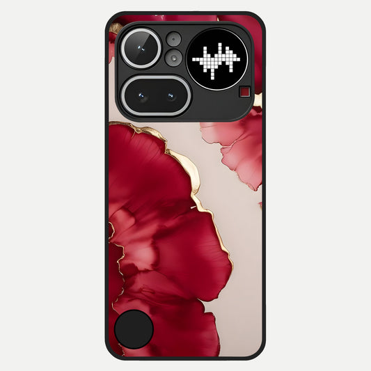  Pink And White Marble Glass Case For Nothing Phone 4A Pro back cover – full design glossy printed glass finish