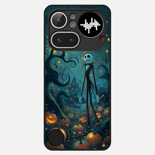  Pumpkin Moon Night Glass Case For Nothing Phone 4A Pro back cover – full design glossy printed glass finish