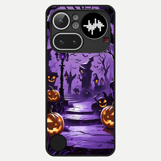  Pumpkin Patch Halloween Glass Case For Nothing Phone 4A Pro back cover – full design glossy printed glass finish