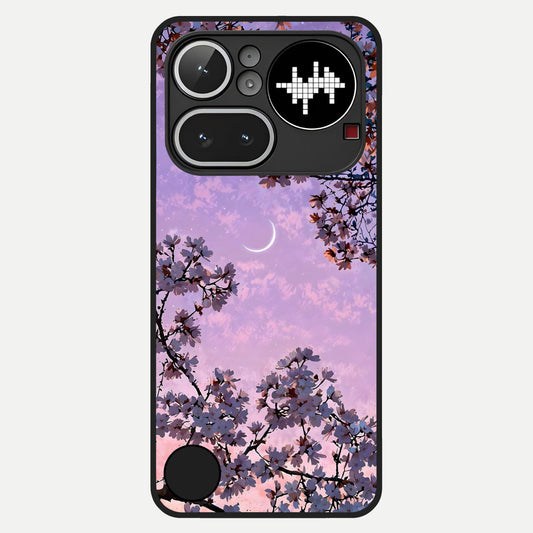  Purple Serenity Moon Glass Case For Nothing Phone 4A Pro back cover – full design glossy printed glass finish