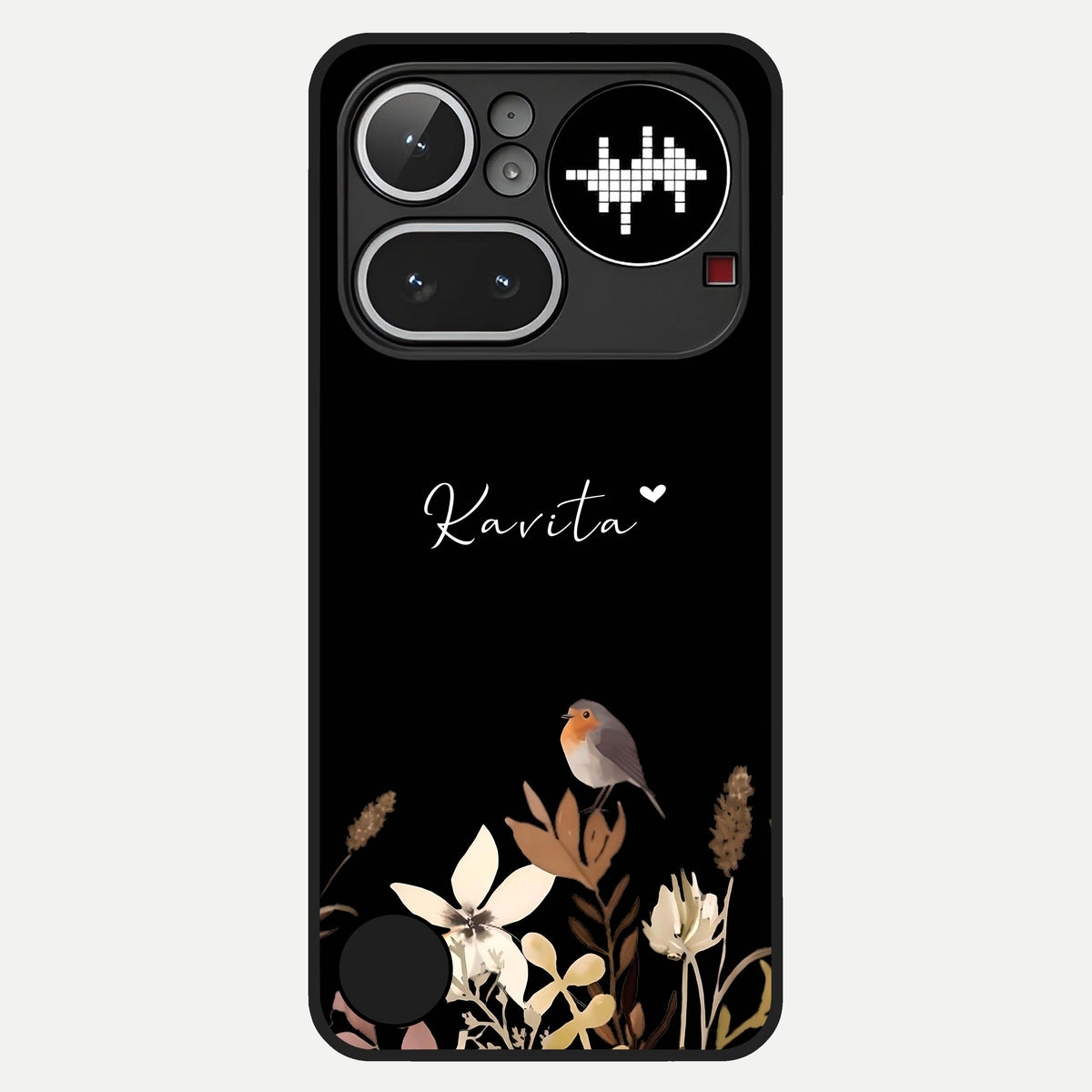  Quiet Garden Tune Custom Name Glass Case For Nothing Phone 4A Pro back cover – full design glossy printed glass finish