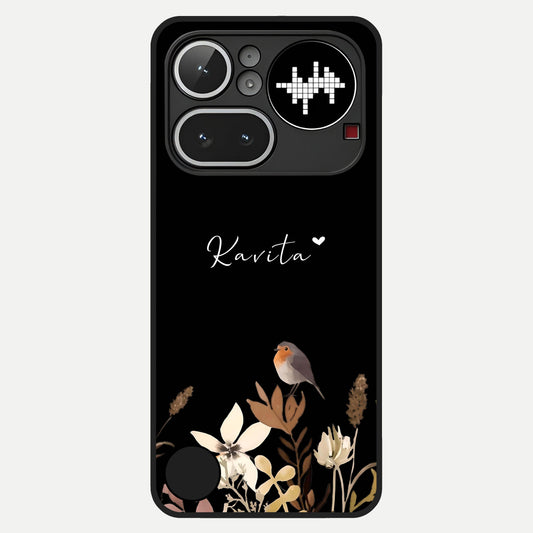  Quiet Garden Tune Custom Name Glass Case For Nothing Phone 4A Pro back cover – full design glossy printed glass finish