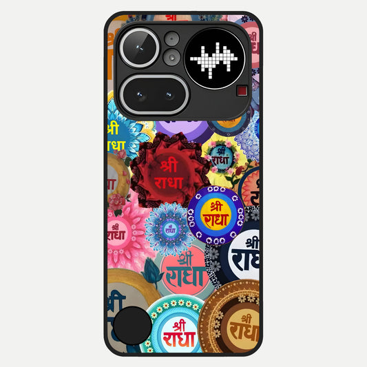  Radha Divine Bloom Glass Case For Nothing Phone 4A Pro back cover – full design glossy printed glass finish