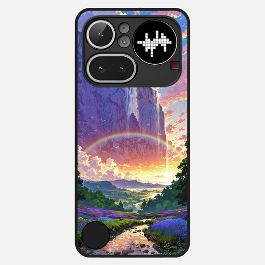  Rainbow Valley Dream Glass Case For Nothing Phone 4A Pro back cover – full design glossy printed glass finish