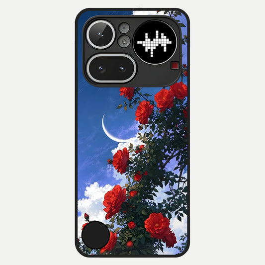  Rose Drift Flowers Glass Case For Nothing Phone 4A Pro back cover – full design glossy printed glass finish