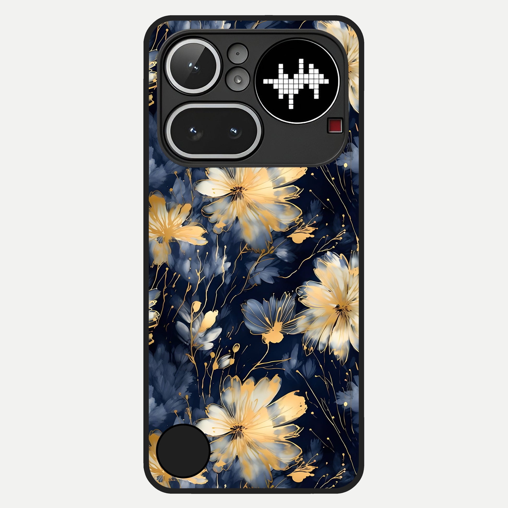  Royal Petal Dream Glass Case For Nothing Phone 4A Pro back cover – full design glossy printed glass finish