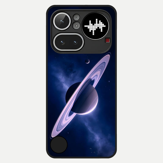  Saturn Ring Mystique Glass Case For Nothing Phone 4A Pro back cover – full design glossy printed glass finish