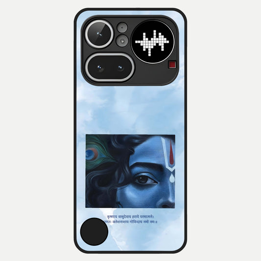  Spiritual Krishna Glass Case For Nothing Phone 4A Pro back cover – full design glossy printed glass finish