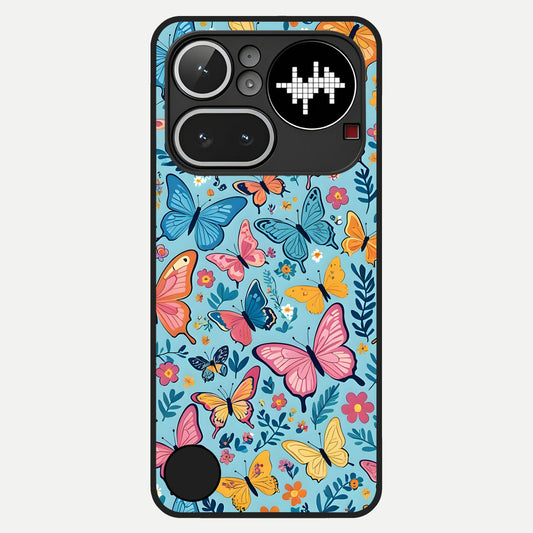  Spring Wing Garden Glass Case For Nothing Phone 4A Pro back cover – full design glossy printed glass finish