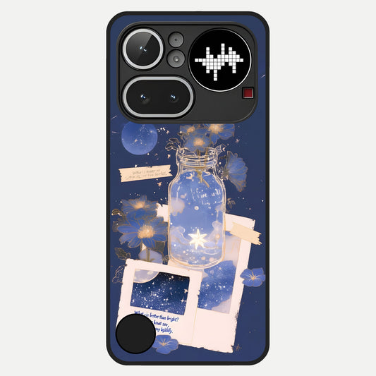  Starlit Cosmic Jar Glass Case For Nothing Phone 4A Pro back cover – full design glossy printed glass finish