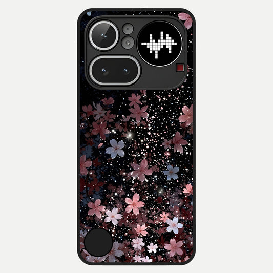  Starlit Flower Dreams Glass Case For Nothing Phone 4A Pro back cover – full design glossy printed glass finish