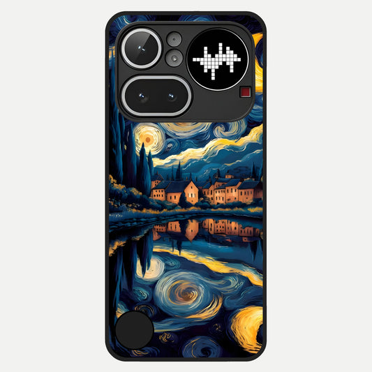  Starry Sky Serenity Glass Case For Nothing Phone 4A Pro back cover – full design glossy printed glass finish