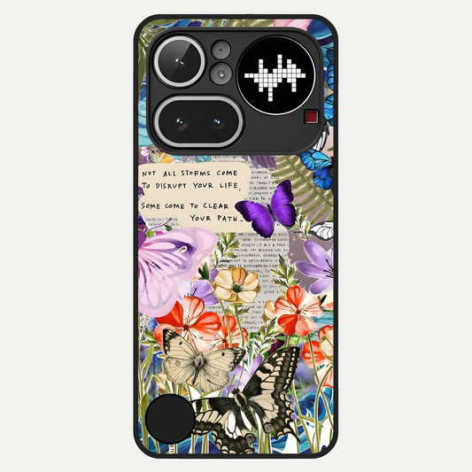  Storm Path Bloom Glass Case For Nothing Phone 4A Pro back cover – full design glossy printed glass finish