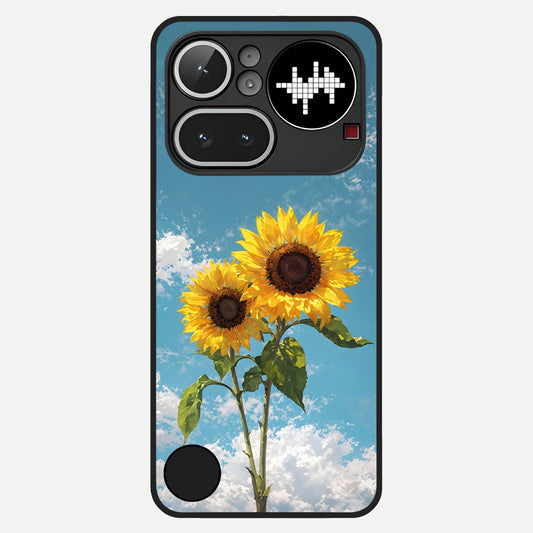  Sunlit Daisy Glow Glass Case For Nothing Phone 4A Pro back cover – full design glossy printed glass finish