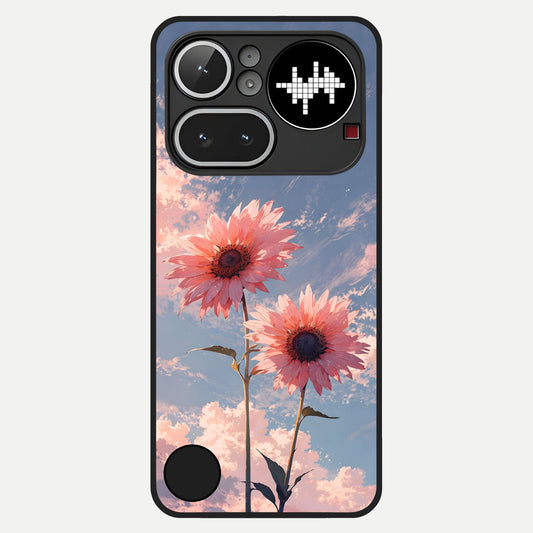  Sun Moon Balance Glass Case For Nothing Phone 4A Pro back cover – full design glossy printed glass finish
