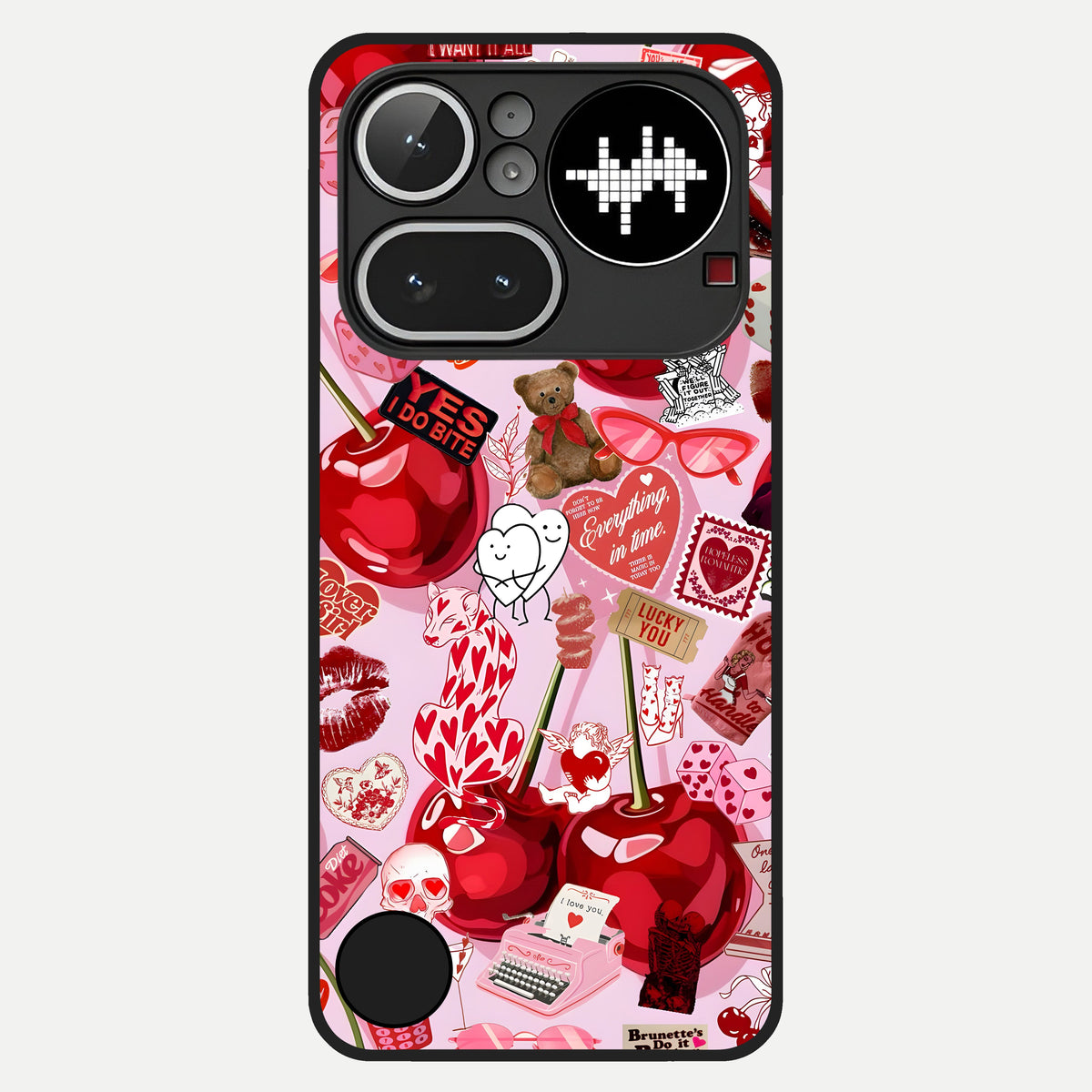  Sweet Cherry Chaos Glass Case For Nothing Phone 4A Pro back cover – full design glossy printed glass finish