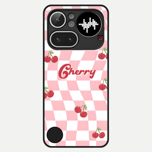  Sweet Cherry Vibes Glass Case For Nothing Phone 4A Pro back cover – full design glossy printed glass finish